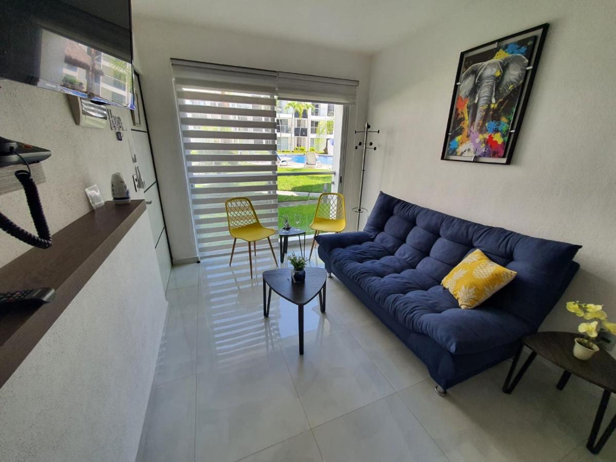 Casa Azul Las Ceibas Manzanillo depto frente a la alberca Exterior foto